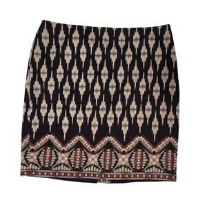 Ann Taylor Mini Skirt Cotton & Spandex, 21" length, back zipper & slit, Sz 14